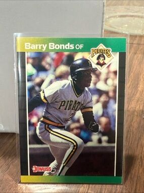 Barry Bonds 1989 Donruss Pirates Baseball Card - Gray, Black, Yellow